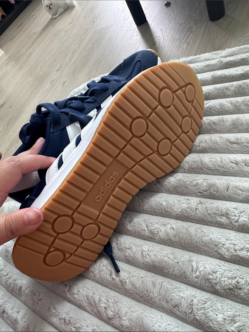 adidas Men’s Navy and White Retro Sneaker - Picture 6 of 6